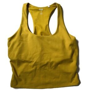 DSG Women’s Performance Cropped Racerback Tank Top Built in Bra Size S